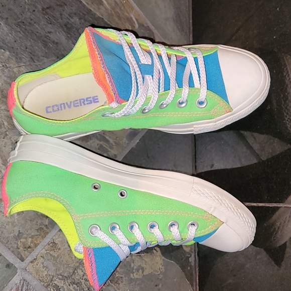 💚💛Neon Converse All Star double tongue💚💛 - Picture 11 of 11